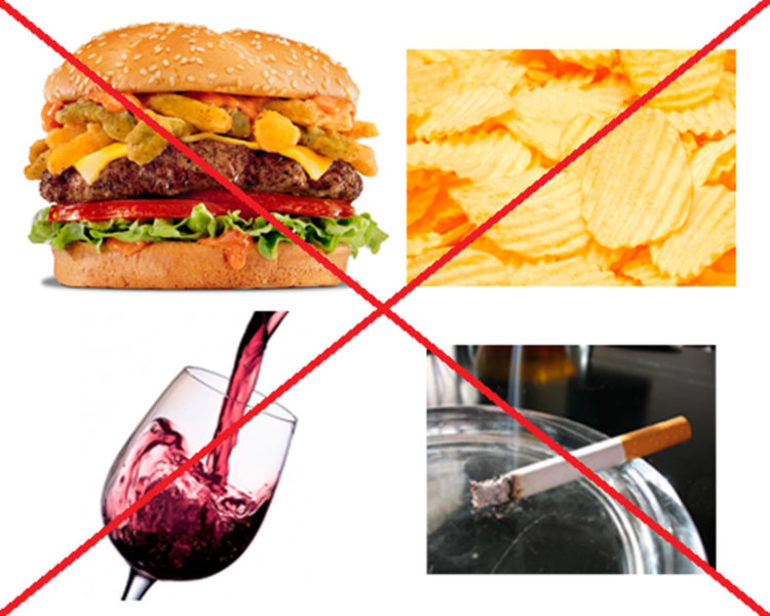 Надо отказаться от жирной еды и алкоголя