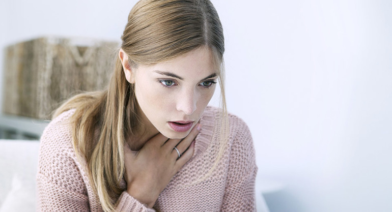 Нехватка воздуха, отдышка;