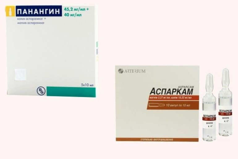 Раствор для инъекций Аспаркам и Панангин