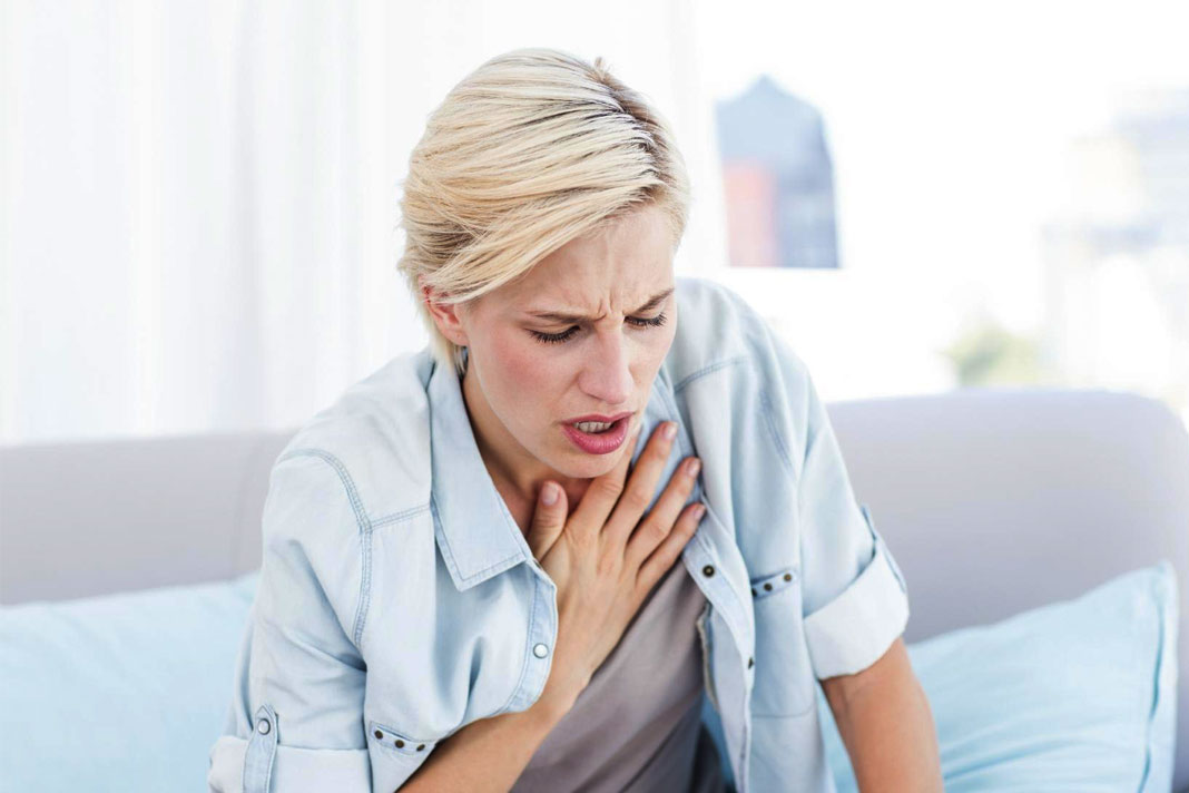 затрудненное дыхание.